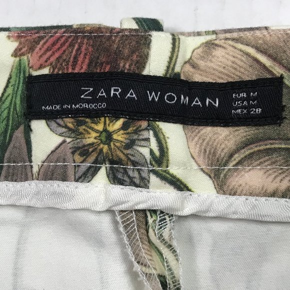 Zara Basics Floral Print Skinny Cropped jeans - Picture 2 of 10